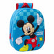 Vue latérale du sac à dos Mickey avec poche pour bouteille et bretelles rembourrées confortables
