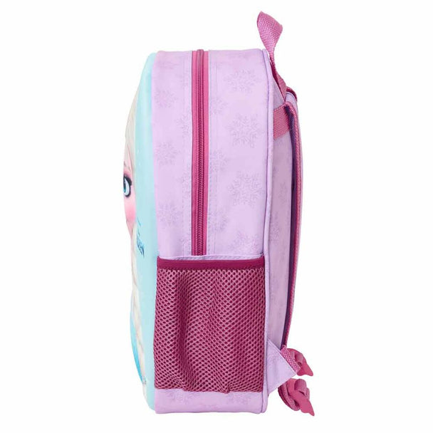 Sac à dos Disney Frozen avec design 3D thermoformé et couleurs vives sur fond blanc