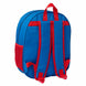 Sac à dos Superman 3D SAFTA vu de face avec design thermoformé coloré et logo DC Comics