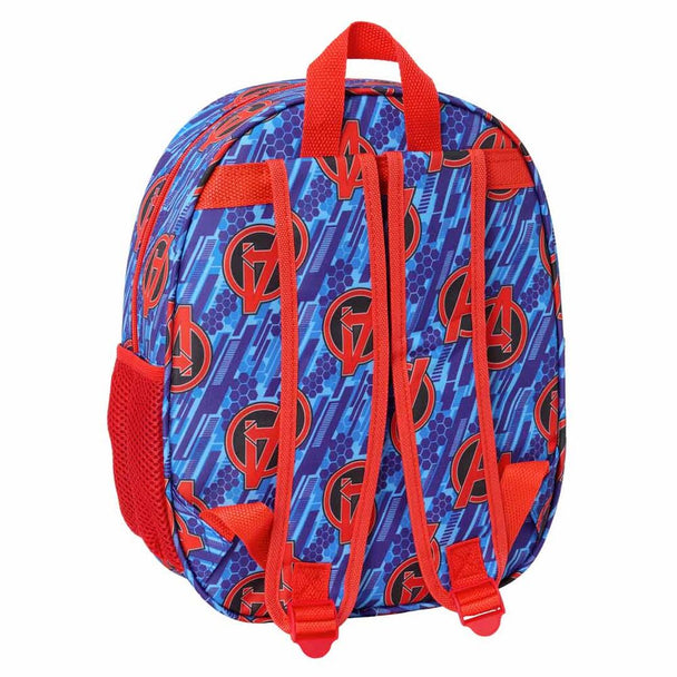 Sac à dos Marvel Avengers 3D de 33cm avec design thermomoulé coloré et logo SAFTA visible