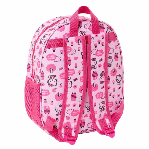 Sac à dos Hello Kitty 3D de couleur rose avec design thermoformé en relief visible de face