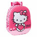 Vue du dos du sac à dos Hello Kitty 3D montrant les bretelles rembourrées et la poignée supérieure