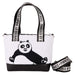 Vue avant du sac à bandoulière Loungefly Kung Fu Panda avec design coloré et détaillé