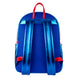 Détail du tissu et des finitions du sac à dos Superman Loungefly