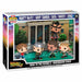 Figurine FUNKO POP Moments Deluxe représentant la scène de la course en hoverboard dans Retour vers le Futur, vue de face