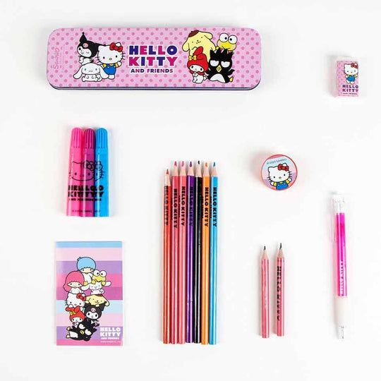 Crayons de couleur inclus dans le set Hello Kitty pour dessiner et colorier facilement