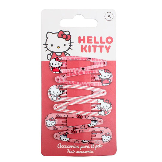 Pack de six fourchettes Hello Kitty CERDÁ avec design coloré pour enfants, dimensions 6,5x12,5x2 cm