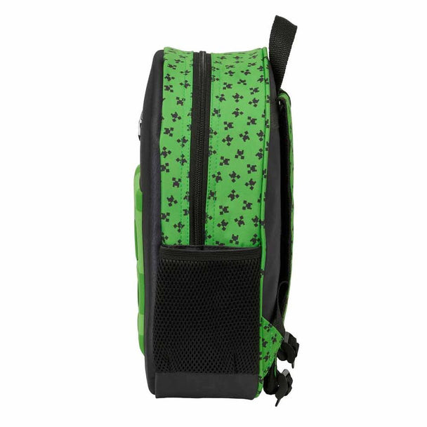 Sac à dos Minecraft avec poche latérale pour bouteille et bretelles rembourrées confortables