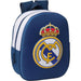 Détail de la poignée supérieure et de la carte d'identification intégrée sur le sac à dos Real Madrid 3D