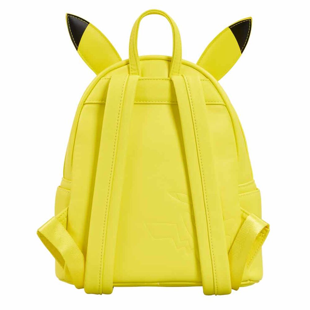 Image du dos du sac à dos Loungefly Pikachu mettant en avant les bretelles rembourrées confortables