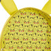 Détail du logo officiel Loungefly sur le sac à dos Pikachu Pokémon avec texture et finition premium