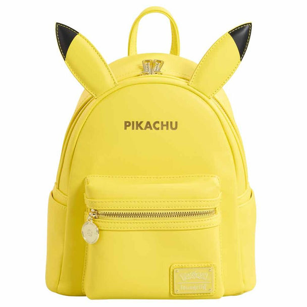 Vue avant du sac à dos Loungefly Pikachu Pokémon montrant le design coloré et les détails du visage de Pikachu