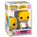 Vue rapprochée de la figurine Funko POP Homer Simpson montrant les détails du visage et des couleurs