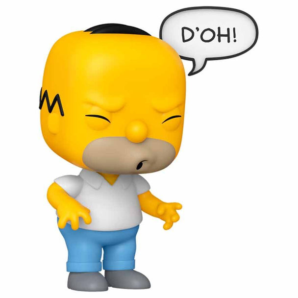 Figurine Funko POP de Homer Simpson debout avec sa tenue classique jaune et bleue
