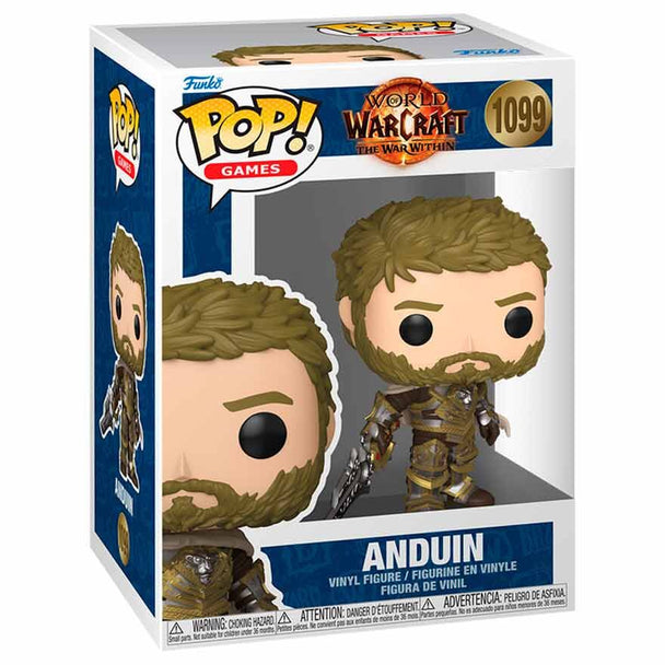 Détail de la figurine Funko POP Anduin World of Warcraft montrant les couleurs et finitions du vinyle