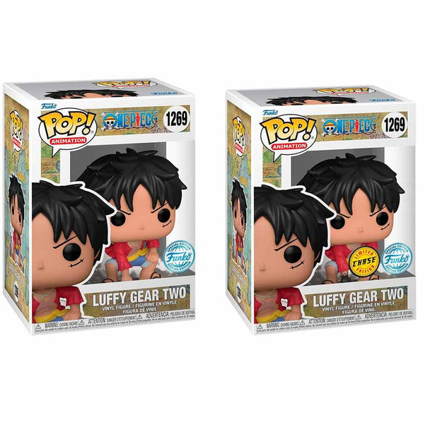 Figurine Funko POP de Luffy Gear Two en vinyle de 9 cm avec détails colorés et boîte cadeau