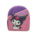 Vue arrière du sac à dos SANRIO Hello Kitty Kuromi avec bretelles ajustables et fermeture zippée