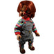 Figurine parlante Chucky Pizza Face posée sur un fond neutre pour collectionneurs