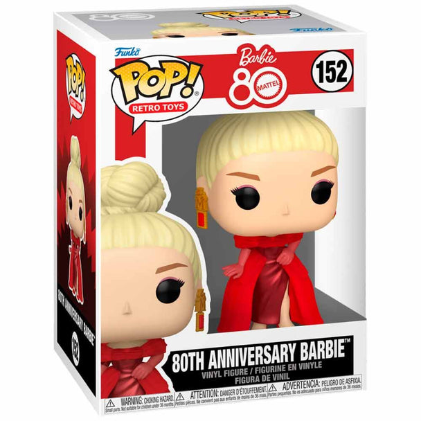 Figurine Funko POP Barbie 80e anniversaire en vinyl de 9cm dans sa boîte cadeau colorée et collector