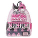 Sac à dos Loungefly Sanrio My Melody et Kuromi vue de face avec motifs colorés et détails précis