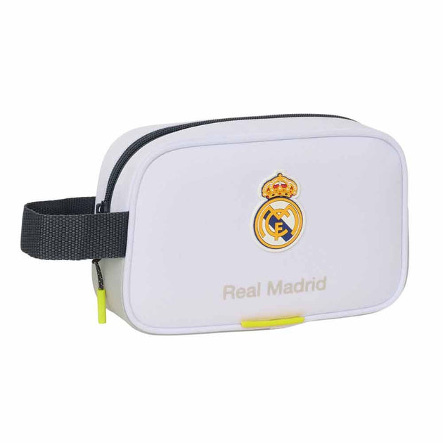 Trousse vanity case Real Madrid 25/26 vue de face avec logo officiel sur fond blanc