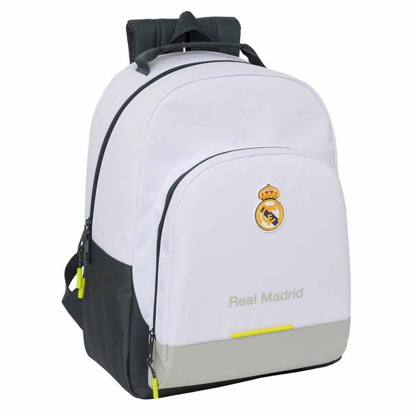 Sac à dos Real Madrid 25/26 SAFTA 42cm avec logo officiel sur fond blanc