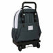 Détail des bretelles rembourrées et du sac à dos amovible du trolley Real Madrid 25/26 pour un confort maximal