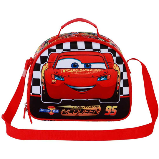 Sac isotherme Disney Pixar Cars 3 Racer 3D avec design embossé sur le devant, dimensions 20x25,5x10 cm