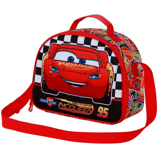 Sac repas enfant avec bandoulière ajustable et sangle arrière pour trolley, modèle Disney Pixar Cars 3