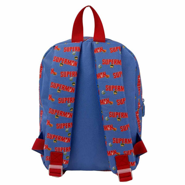 Détail des bretelles rembourrées et ajustables du sac à dos Superman & Krypto pour un confort optimal