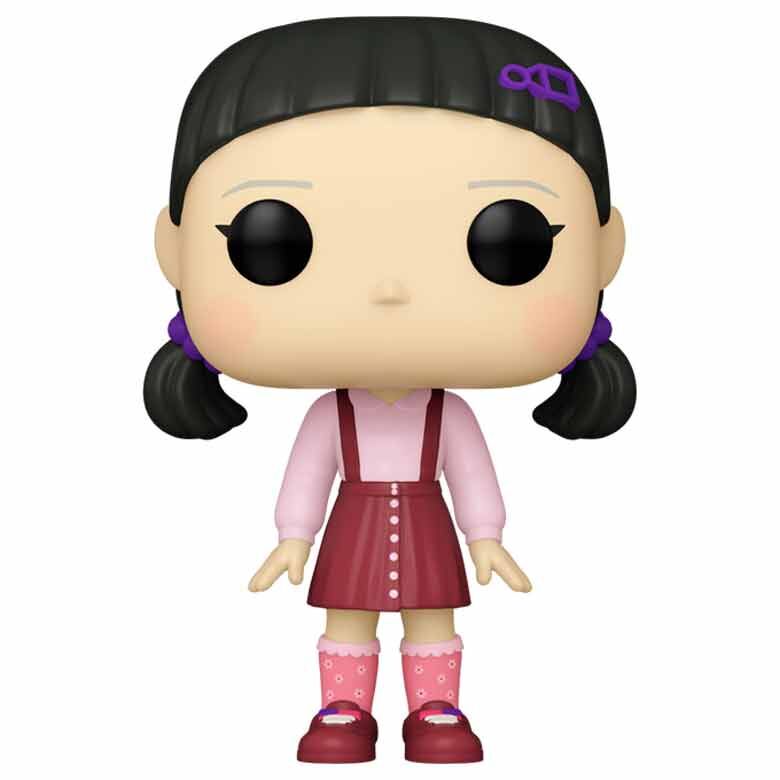 Figurine Funko POP de Young-Hee de Squid Game en vinyle, hauteur 9 cm, présentée dans sa boîte cadeau officielle FUNKO.