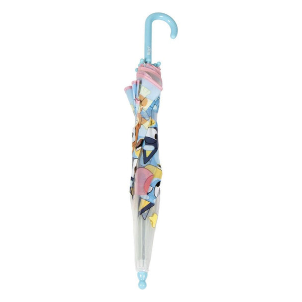 Détail du manche du parapluie manuel Bluey CERDÁ avec design ergonomique et motifs enfantins