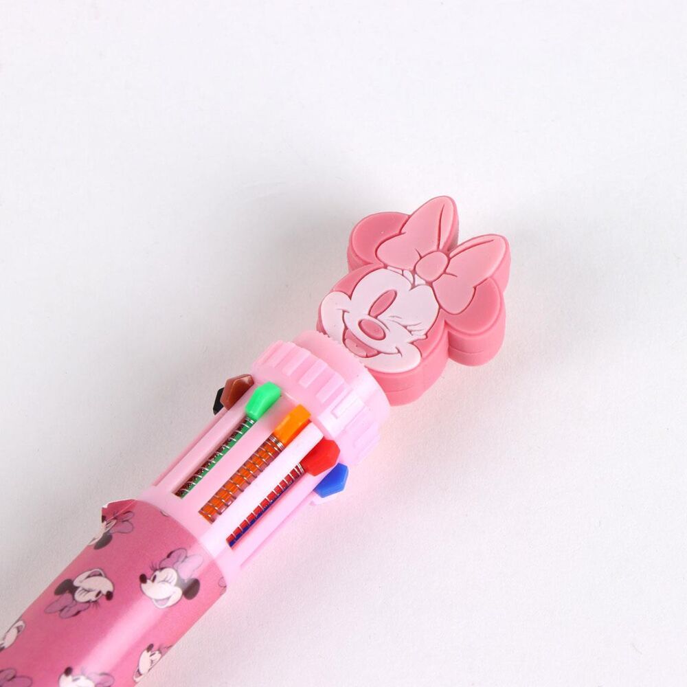 Vue latérale du stylo Disney Minnie montrant sa prise en main ergonomique en caoutchouc