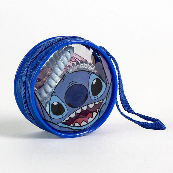 Vue rapprochée du set maquillage Disney Stitch CERDÁ montrant les différents accessoires inclus