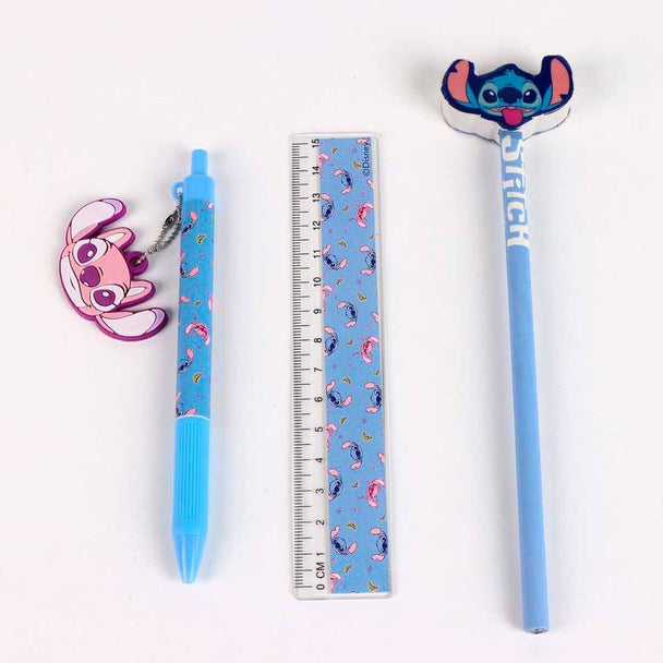 Vue rapprochée du porte-crayons Stitch montrant les détails du personnage