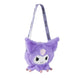 Sac peluche Hello Kitty Kuromi CERDÁ vue de face avec ses détails en polyester doux