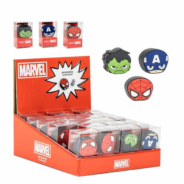 Taille-crayon Marvel Avengers assorti CERDÁ avec design Iron Man sur fond blanc