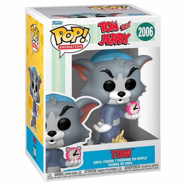 Packaging collector de la figurine Funko POP Tom & Jerry Tom avec illustrations colorées et logo Funko