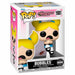 Vue rapprochée de la figurine Funko POP Bubbles avec ses grands yeux bleus et son costume bleu emblématique