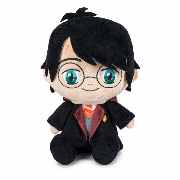 Peluche Harry Potter de 20 cm officielle Warner Bros, représentant le célèbre sorcier avec son costume emblématique.