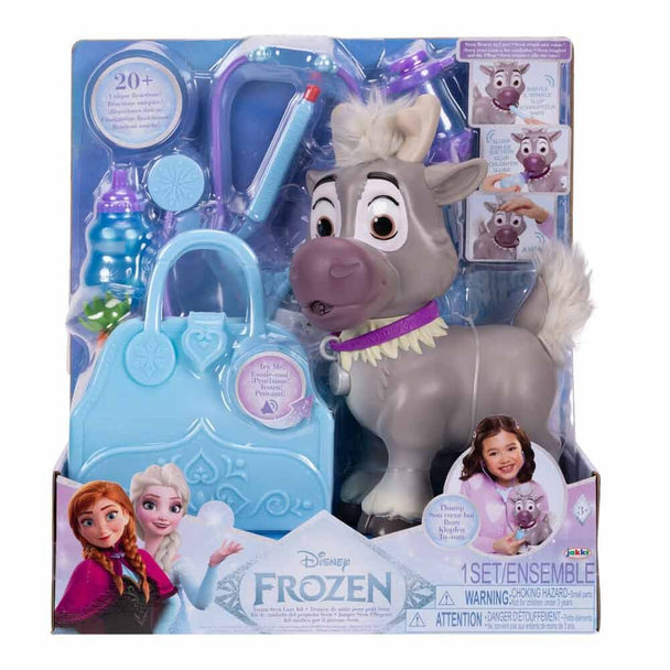 Vue frontale du kit interactif Sven de Disney Frozen avec accessoires