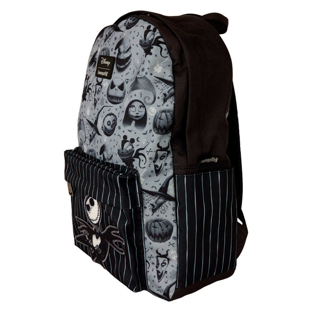 Poignée supérieure robuste et bandoulières réglables du sac à dos Loungefly Disney, avec doublure intérieure assortie visible