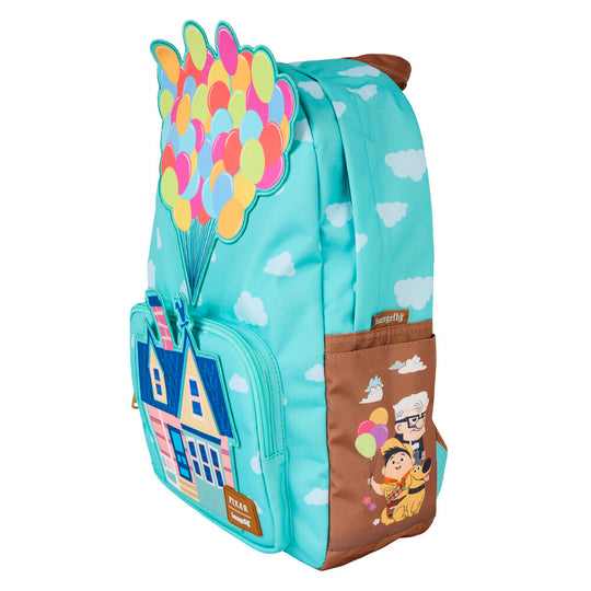 Photo de profil montrant la profondeur et la structure robuste du sac à dos nylon Loungefly UP