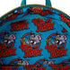 Vue latérale du sac à dos Loungefly Tom & Jerry montrant les détails en fausse fourrure et cuir synthétique