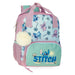 Vue avant du sac à dos Disney Stitch Just Chill 28cm avec le personnage Stitch en design coloré.