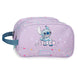 Vue frontale de la trousse double Stitch Disney Lovely avec illustration colorée et logo JOUMMA BAGS