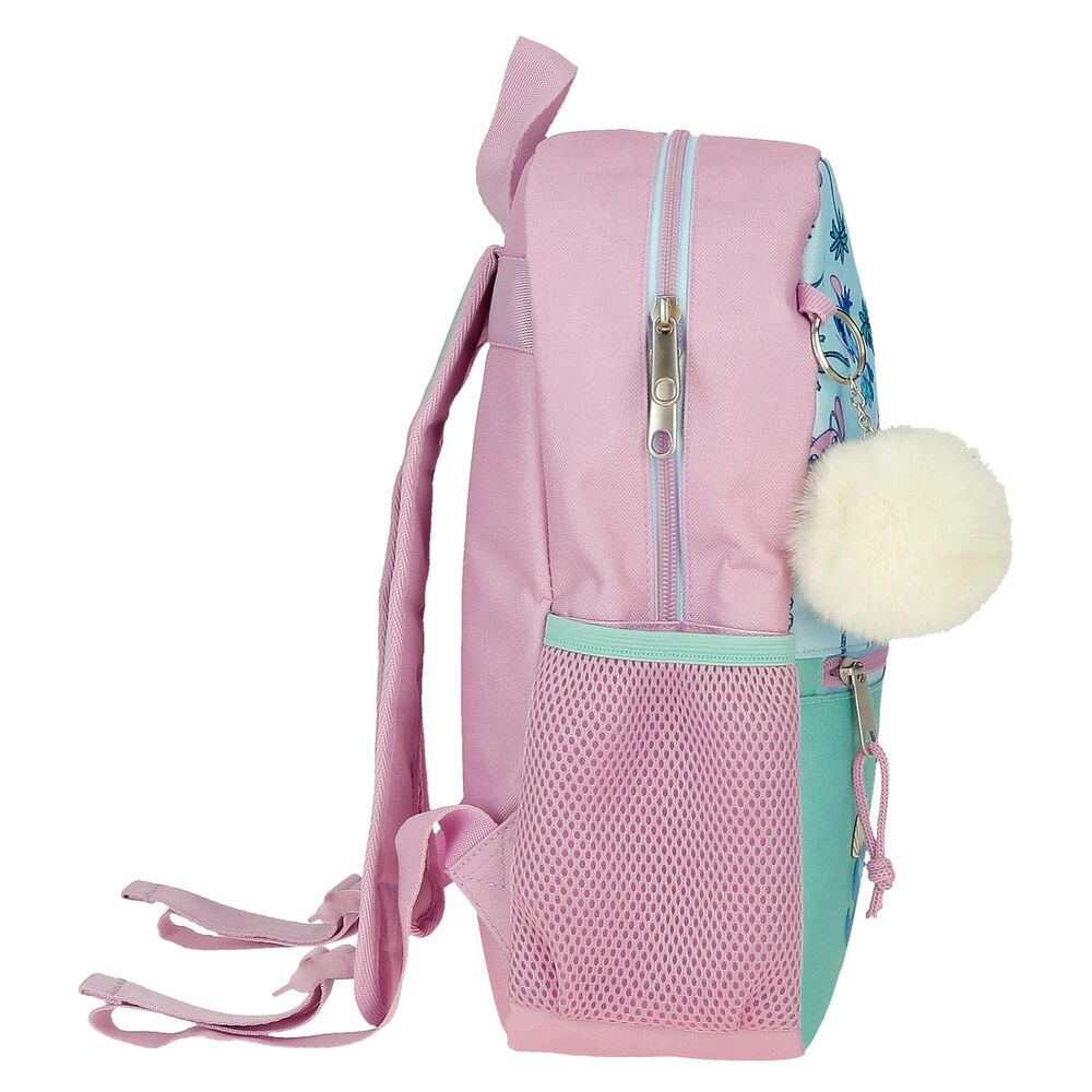 Détail du motif Stitch coloré sur le sac à dos Just Chill