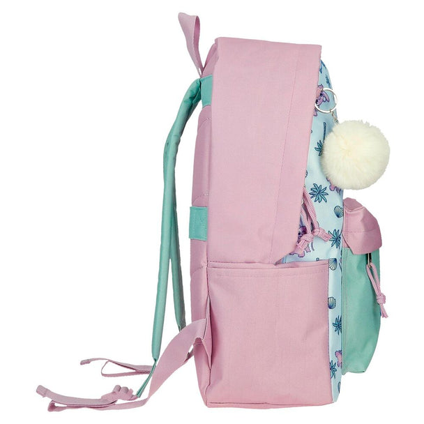 Côté gauche du sac à dos montrant une poche latérale pratique pour ranger des petits objets