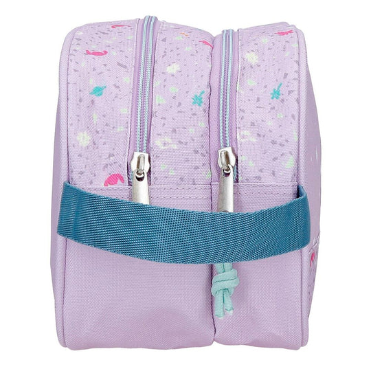 Image de côté montrant les deux compartiments spacieux de la trousse Stitch Disney