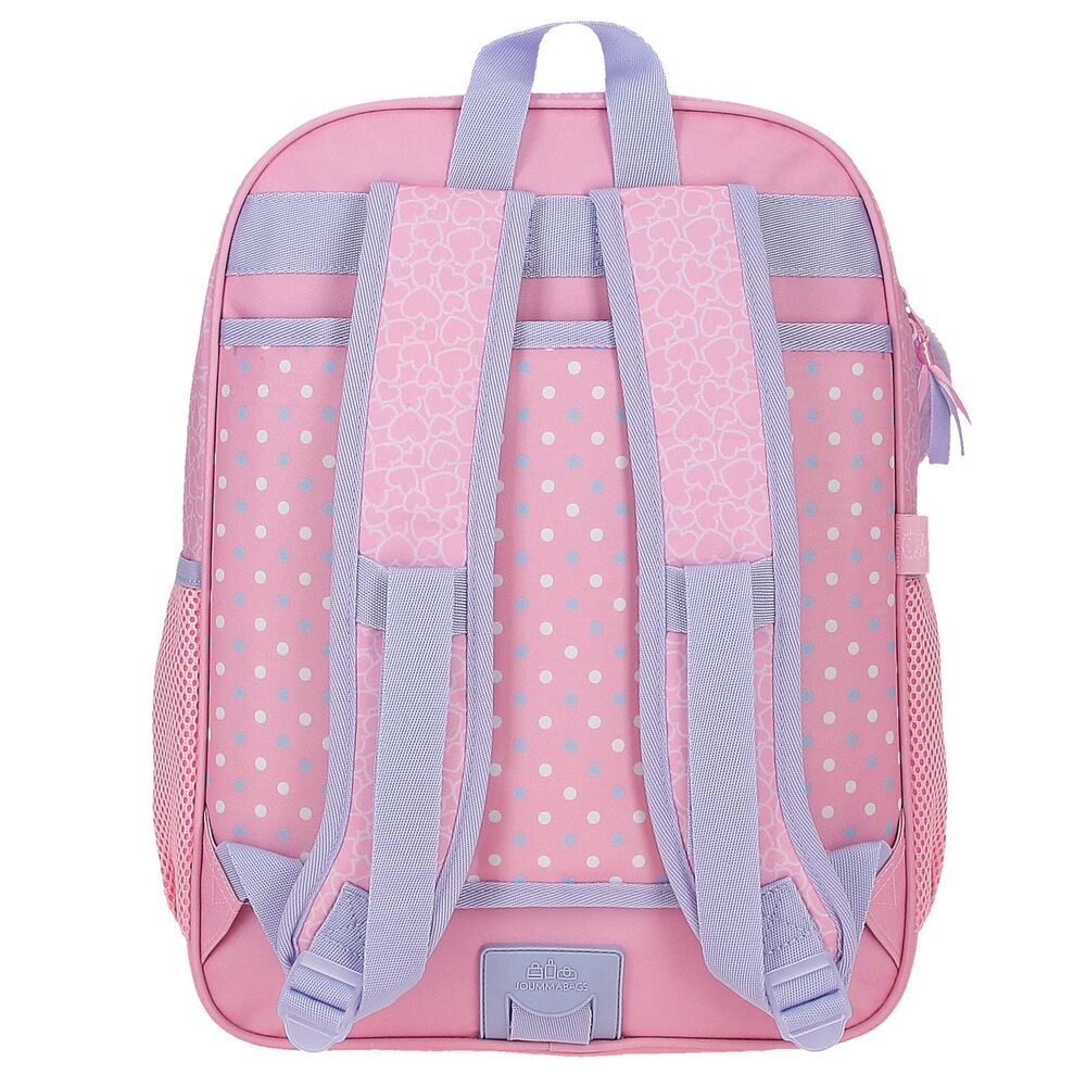 Détail des poches latérales du sac à dos Hello Kitty Hearts & Dots